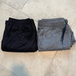 2 Men’s Black and Gray Jogger Pants